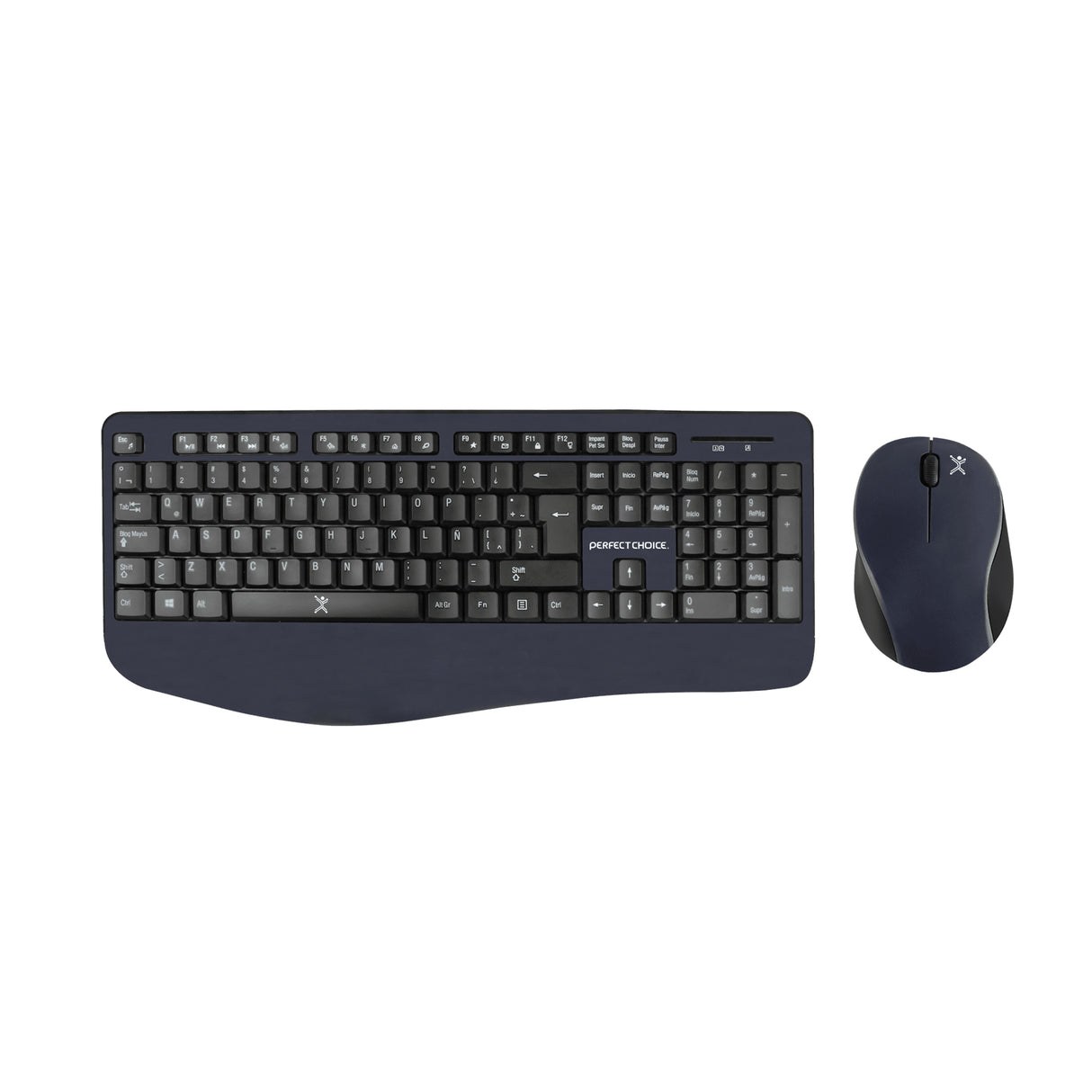 Perfect Choice PC-201236 teclado Ratón incluido Oficina RF inalámbrico Español Negro, Tamaño completo (100%), Interrupto