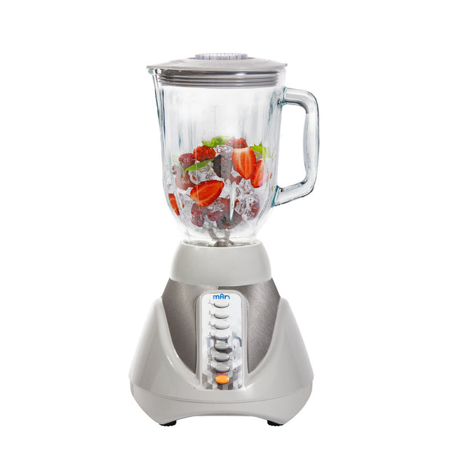 MAN LPV-807 licuadora 1.5 L Batidora de mesa 550 W Acero inoxidable, Blanco, Función de pulso, Picahielos
