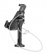Manhattan Soporte de sobremesa para iPad y tablet, bloqueable, montable en pared, antirrobo, para tablets de 7,9" a 10,5", rotación 360°, inclinación ±70°, giro 330°, negro soportes Soporte pasivo Tablet/UMPC Escritorio Plástico, Acero