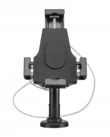 Manhattan Soporte de sobremesa para iPad y tablet, bloqueable, montable en pared, antirrobo, para tablets de 7,9" a 10,5", rotación 360°, inclinación ±70°, giro 330°, negro soportes Soporte pasivo Tablet/UMPC Escritorio Plástico, Acero