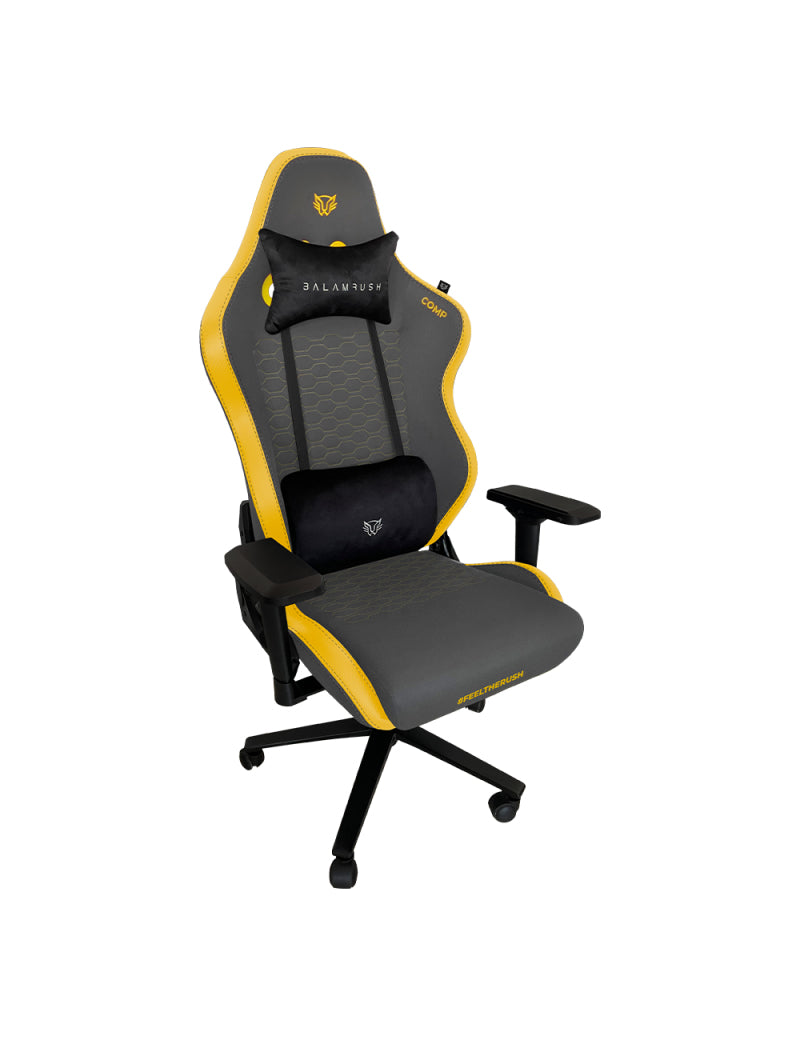 Balam Rush BR-932912 silla para videojuegos Silla de juegos para PC asiento acolchado Gris, 150 kg, respaldo acolchado, 