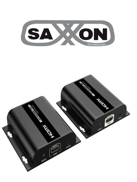 Saxxon LKV38340 extensor de audio/video Transmisor y receptor AV Negro, 1920 x 1080 Pixeles, 120 m, Alámbrico