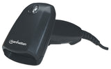 Manhattan Escáner CCD de contacto de largo alcance, de mano, USB, profundidad de lectura 500 mm, cable 1,5 m, luz ambiental máx. 10.000 lux, negro, garantía 3 años lectores de código barras 1D CCD No compatible 50 mm