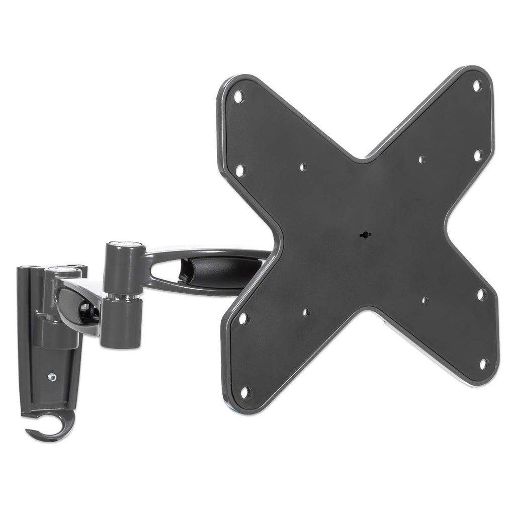 Manhattan Soporte para TV, de pared, movimiento articulado, pantallas planas de 23" a 43" de máximo 20 kg Monitor Plata