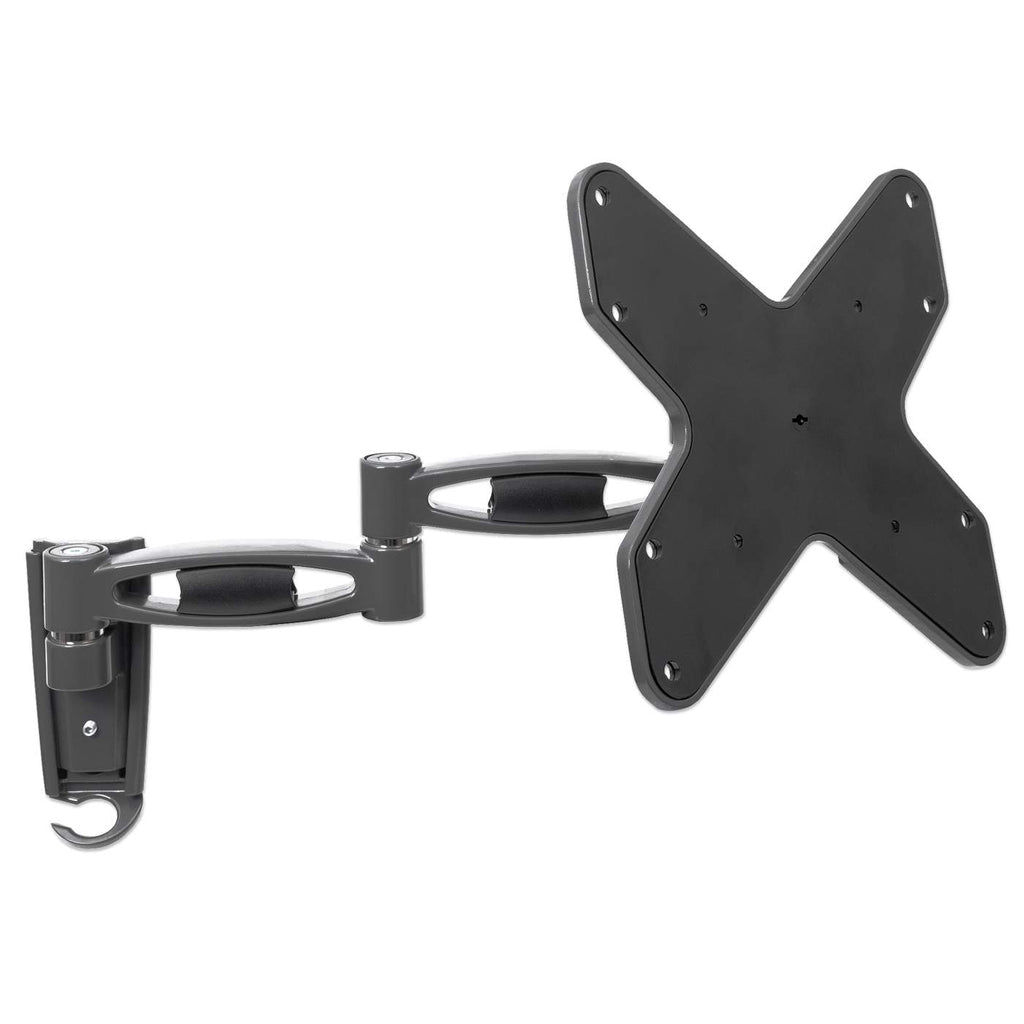 Manhattan Soporte para TV, de pared, movimiento articulado, pantallas planas de 23" a 43" de máximo 20 kg Monitor Plata