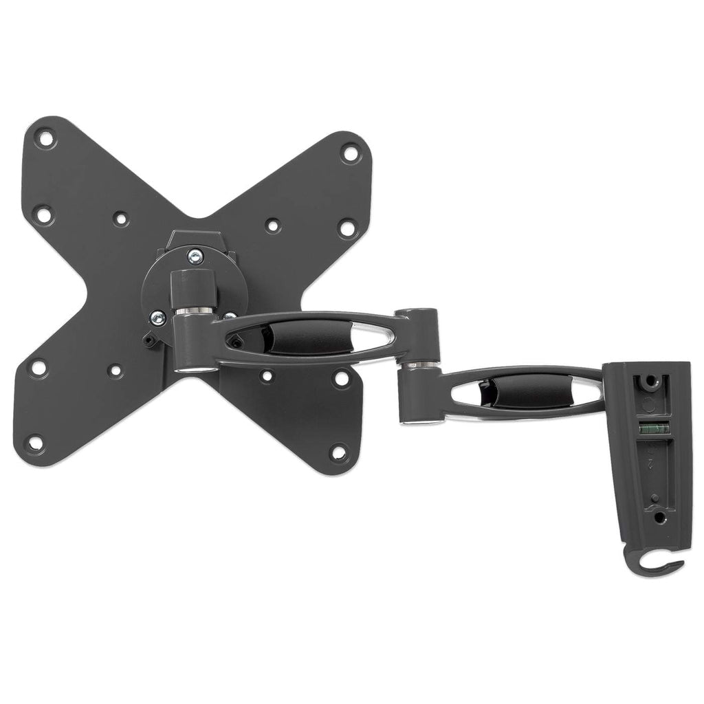 Manhattan Soporte para TV, de pared, movimiento articulado, pantallas planas de 23" a 43" de máximo 20 kg Monitor Plata