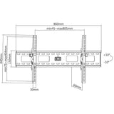 Manhattan Soporte de pared para TV/monitores (Inclinable), para pantallas de 37" a 75", Compatibilidad VESA: de 200x200 
