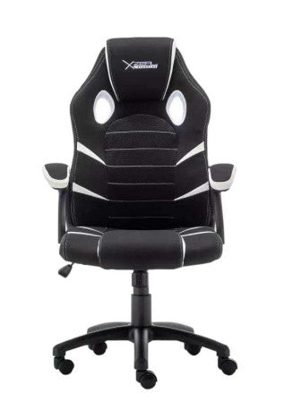 XZEAL XZT-50 Silla universal para juegos asiento acolchado Negro, Blanco, 120 kg, respaldo acolchado, Metal