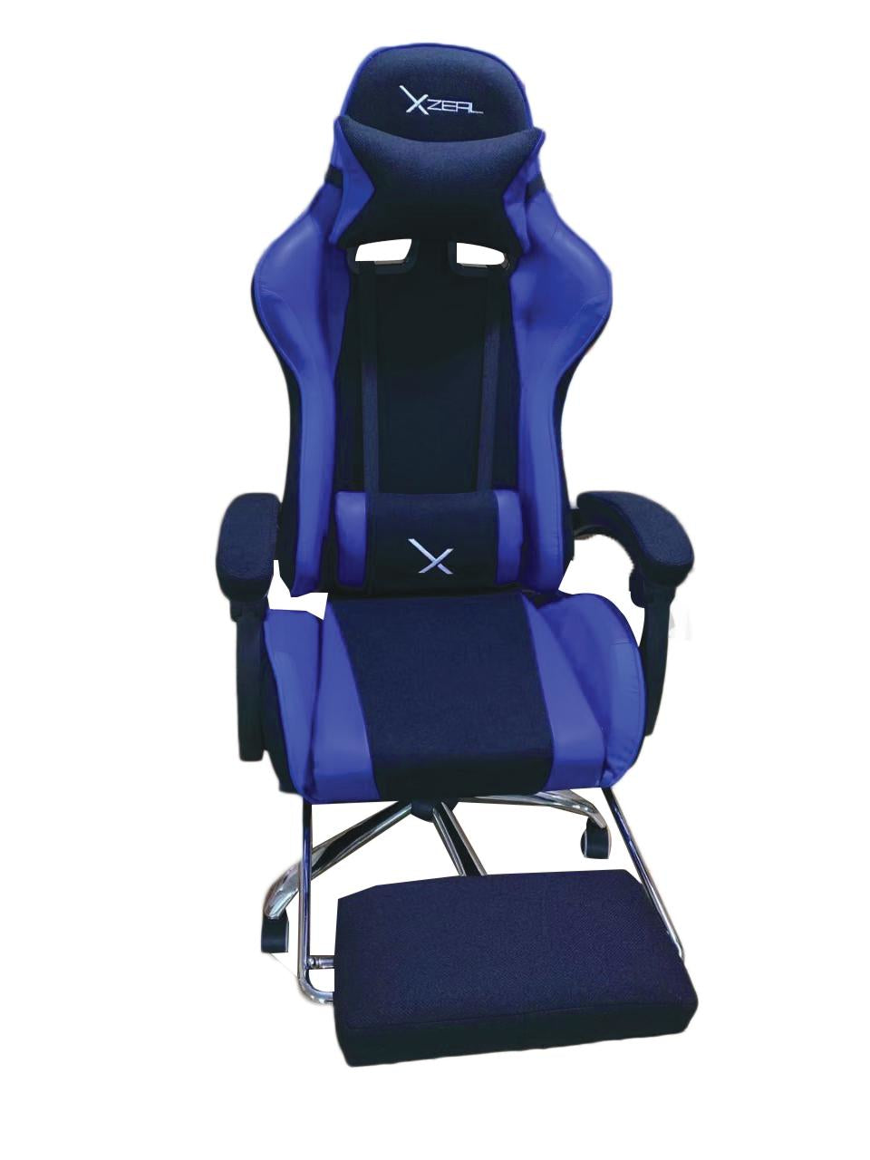 XZEAL XZ05-1 Silla de juegos para PC Negro, Azul, 150 kg, Metal, 3 rueda(s)