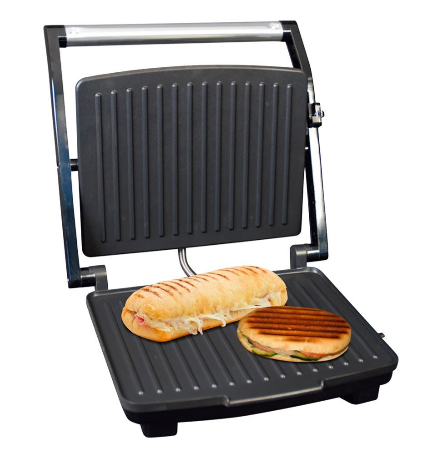 Koblenz PGKM-1500 I parrilla eléctrica de contacto, Negro, Acero inoxidable, Rectangular