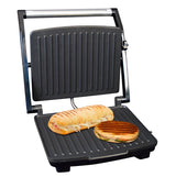 Koblenz PGKM-1500 I parrilla eléctrica de contacto, Negro, Acero inoxidable, Rectangular