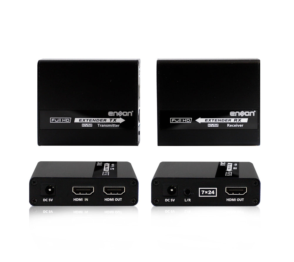 Enson ENS-HDMIE70KVM extensor de audio/video Transmisor y receptor AV, Alámbrico