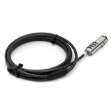 BRobotix 6000298 Cable antirrobo Negro, Plata Portátil Cerradura con combinación