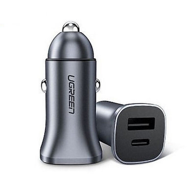 Ugreen 30780 cargador de dispositivo móvil Universal Negro Encendedor de cigarrillos Carga rápida Auto