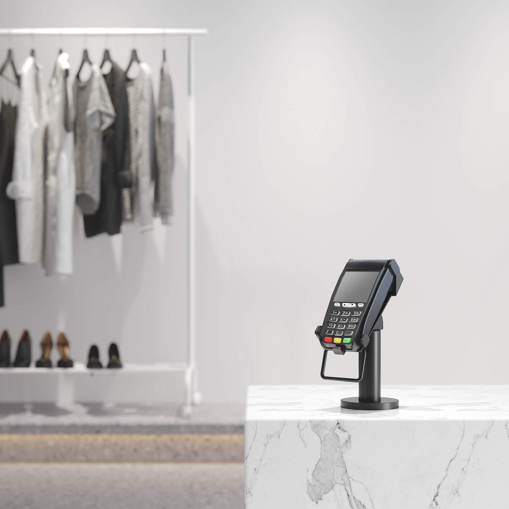 Manhattan Soporte para Terminal de Punto de Venta VeriFone® VX 520 (para terminal de tarjeta de crédito) soportes Soporte activo para teléfono móvil Terminal Interior Aluminio, Plástico, Acero