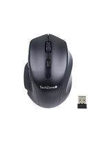 TechZone TZMOUG205-INA ratón Ambidiestro RF inalámbrico Óptico 3200 DPI, Negro