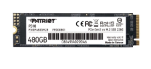 Patriot Memory P310 480 GB M.2 PCI Express 3.0 NVMe, 1700 MB/s, P310P480GM28