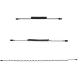 StarTech.com Cable de 1m USB a Lightning con Certificación MFi, Cable Rizado de Carga para iPhone, Negro, con Recubrimie