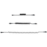 StarTech.com Cable de 50cm USB-C a Lightning MFi, Cable USB Tipo C Rizado de Carga Negro para iPhone, con Recubrimiento 
