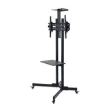 Manhattan Soporte de carrito multimedia económico muebles y soportes para dispositivos multimedia Negro Carro multimedia 55 kg 5 kg