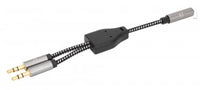 Manhattan Adaptador Auxiliar 3.5 mm 2 a 1 Cables de audio 0,15 m 3,5mm 2 x 3.5mm