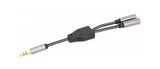 Manhattan Adaptador de Auriculares en “Y” de un Plug a 2 salidas 3.5 mm Cable 0,15 m 3,5mm Macho 2 x 3.5mm