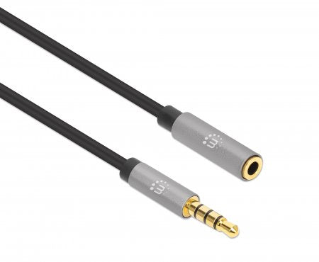 Manhattan Extensión de Cable Auxiliar de Audio Estéreo Cable 2 m 3,5mm Macho 3,5mm