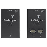 StarTech.com Extensor Alargador USB 2.0 de 4 Puertos por Cable Cat5 o Cat6 - Extensor Compacto USB 2.0 por Ethernet - Ha
