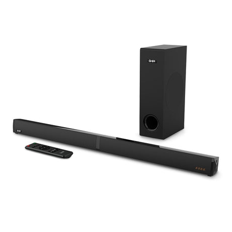Ghia GSB-014 altavoz para barra de sonido Negro 2.1 canales 100 W, Inalámbrico y alámbrico, Corriente alterna