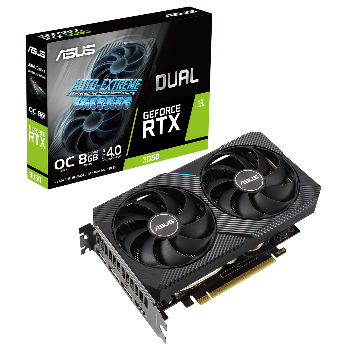 ASUS DUAL-RTX3050-O8G tarjetas gráficas Si 2560 NVIDIA GeForce RTX 3050
