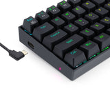 Redragon Teclado Mecánico K630RGB BROWN, Retroiluminación RGB, Conexión USB