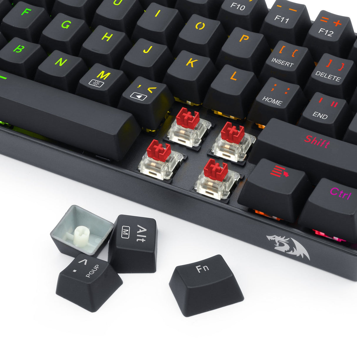 Redragon Teclado Mecánico K630RGB BROWN, Retroiluminación RGB, Conexión USB