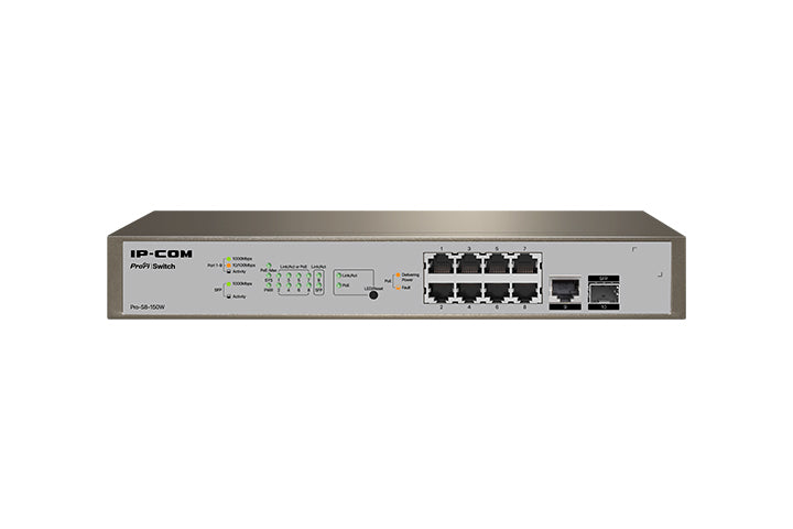 IP-COM Networks Pro-S8-150W Gestionado L2/L3 Gigabit Ethernet (10/100/1000) Energía sobre Ethernet (PoE) 1U Gris