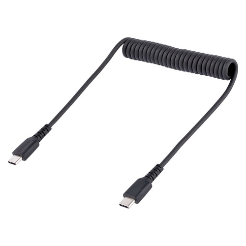 StarTech.com Cable de 50cm de Carga USB C a USB C, Cable USB Tipo C Rizado de Carga Rápida y Servicio Pesado, Cable USB 