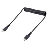StarTech.com Cable de 50cm de Carga USB C a USB C, Cable USB Tipo C Rizado de Carga Rápida y Servicio Pesado, Cable USB 