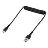 StarTech.com Cable de 50cm de Carga USB A a USB C, Cable USB Tipo C Rizado de Carga Rápida y Servicio Pesado, Cable USB 2.0 A a USBC, de Fibra de Aramida Resistente, Negro Cable USB 2.0 USB A USB C Macho