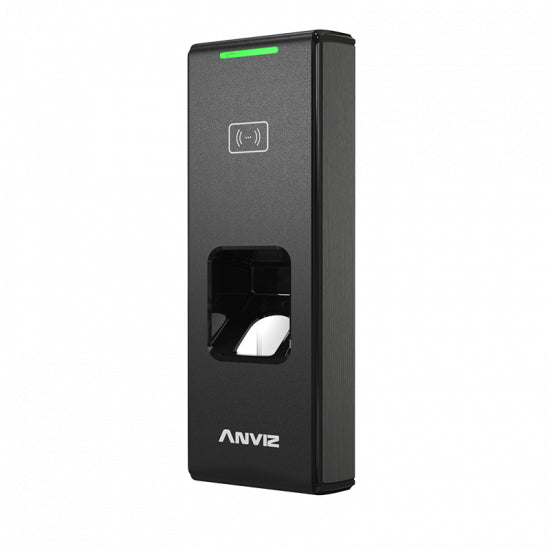 Anviz C2 Slim Lector de control de acceso básico Negro, Lector de huella digital, Wifi, Lector de chip/tarjeta de acceso