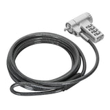 Targus ASP96RGLX Cable Plata Monitor, Portátil, PC Cerradura con combinación 10000