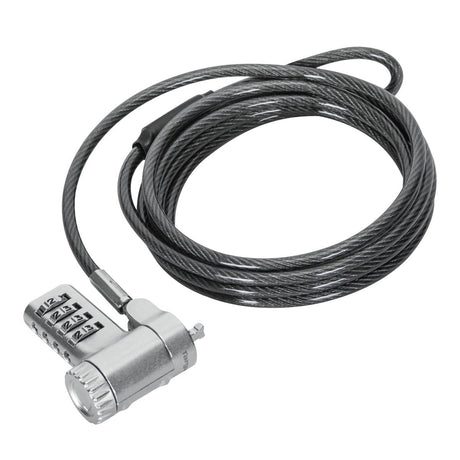 Targus ASP96RGLX Cable Plata Monitor, Portátil, PC Cerradura con combinación 10000