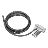 Targus ASP96RGLX Cable Plata Monitor, Portátil, PC Cerradura con combinación 10000