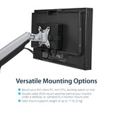 StarTech.com Soporte de Montaje VESA para Clientes Delgados - Caja VESA para Thin Clients - Soporte para Clientes Ligeros soportes para cpu Peana para monitor Escritorio pequeño 5 kg 75 x 75,100 x 100 mm
