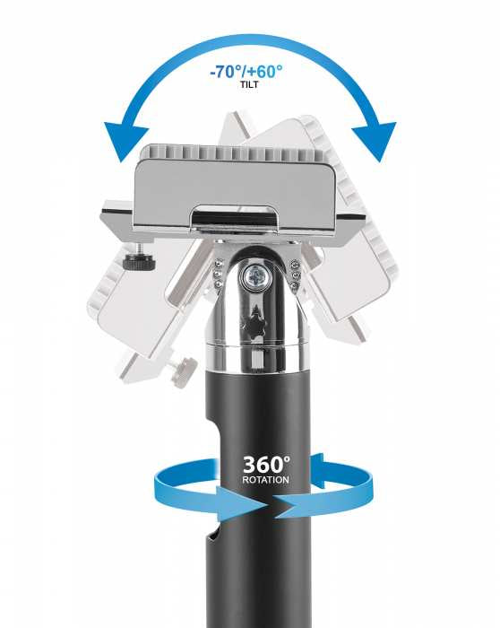 Manhattan Soporte Universal para Terminal Punto de Venta ( para terminal de tarjeta de crédito) soportes Soporte activo para teléfono móvil Terminal Escritorio Aluminio, Plástico, Acero