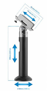 Manhattan Soporte Universal para Terminal Punto de Venta ( para terminal de tarjeta de crédito) soportes Soporte activo para teléfono móvil Terminal Escritorio Aluminio, Plástico, Acero