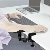 StarTech.com Apoyabrazos Ajustable para Escritorio de Oficina - Reposabrazos de Rotación de 360 Grados - Instalación con Mordaza - sin Perforaciones - Ergonómico - Negro Computadora Reposabrazos Negro Aluminio, Plástico, Acero 5 - 70 mm