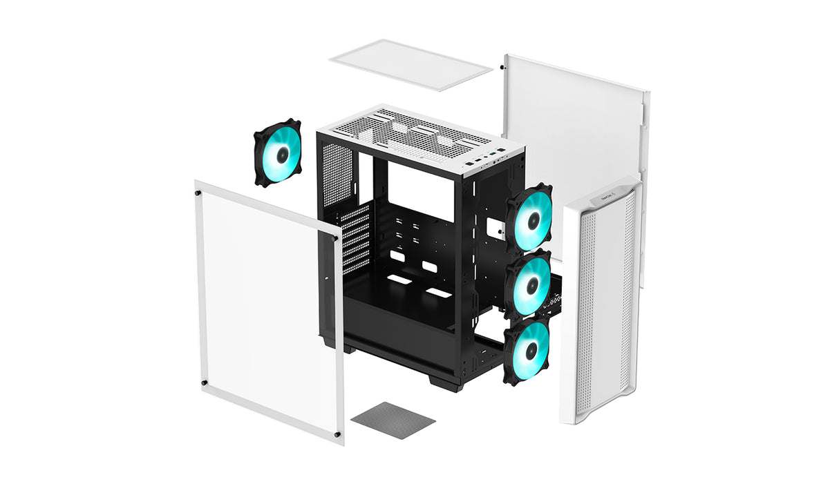 DeepCool CC560 WH carcasas ordenador Midi Tower PC Blanco ATX, micro ATX, Mini-ITX