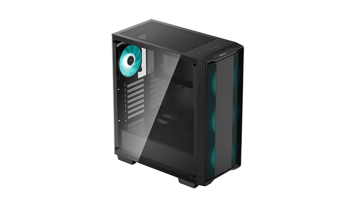 DeepCool CC560 carcasas ordenador ABS, SPCC, Vidrio templado Midi Tower PC Negro