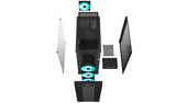 DeepCool CC560 carcasas ordenador ABS, SPCC, Vidrio templado Midi Tower PC Negro