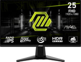 MSI MAG 255F E20 Monitor 62,2 cm (24.5") 1920 x 1080 Pixeles Full HD LCD Negro