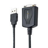 StarTech.com Cable de 91cm USB a Serie con Retención de Puerto COM, Conversor DB9 RS232 Macho a USB, Adaptador USB a Serie para PLC/Impresora/Escáner, Chipset Prolific, Win/Mac Cable DB-9 USB Type-A (4 pin) USB 2.0 Macho Macho
