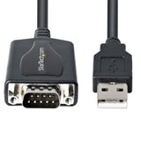 StarTech.com Cable de 91cm USB a Serie con Retención de Puerto COM, Conversor DB9 RS232 Macho a USB, Adaptador USB a Serie para PLC/Impresora/Escáner, Chipset Prolific, Win/Mac Cable DB-9 USB Type-A (4 pin) USB 2.0 Macho Macho